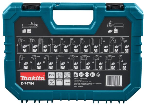 Makita freesset 8 mm, 22-delig, D-74784 - Afbeelding 6