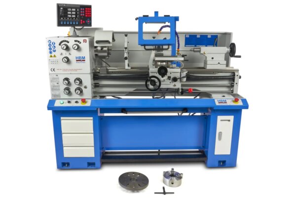 HBM 360 x 1000 Industriële Metaaldraaibank Compleet met Grote Doorlaat Met 3 Assig LCD Digitaal Uitleessysteem - 400 Volt - Afbeelding 3