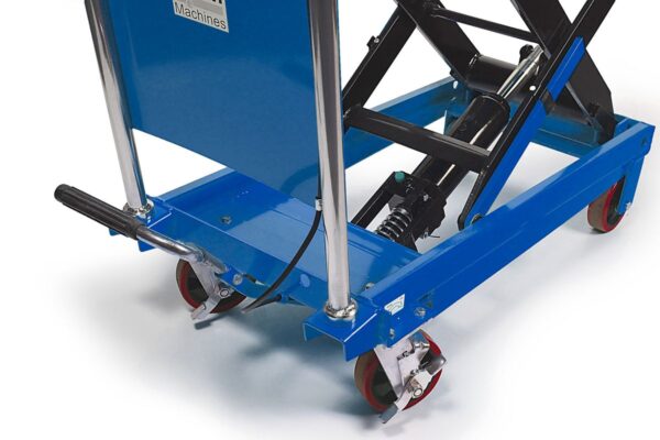 HBM verrijdbare werktafel / heftafel hoog 350 kg, blauw - Image 3