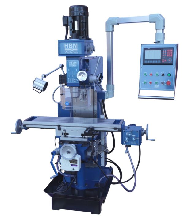 HBM professionele universele freesmachine 60 met 3 assig LCD digitaal uitleessysteem