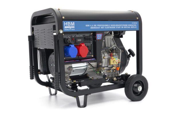 HBM 3000 Watt Generator, Aggregaat Met 418 cc Dieselkrachtstroom Motor, 400V / 230V