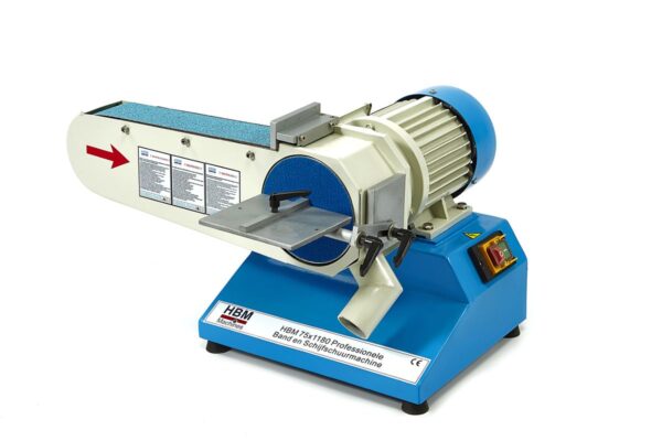 HBM 75 x 1180 Professionele Band en Schijfschuurmachine - Afbeelding 2