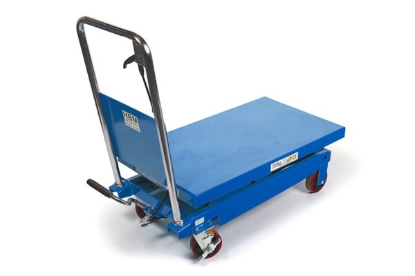HBM verrijdbare werktafel / heftafel hoog 350 kg, blauw - Image 2