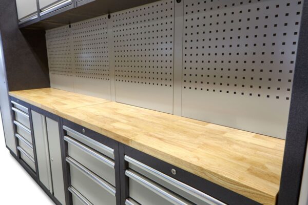 HBM professional modulair werkplaatssysteem, 16-delig, zwart grijs - Afbeelding 7