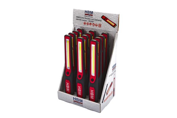 HBM Extra Smalle Led Zaklamp 250 Lumen - ROOD - Bild 11