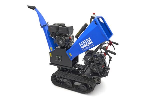 HBM Professionele 4 Takt 15 PK - 420 cc Benzine Hakselaar - Houtversnipperaar op Rupsbanden