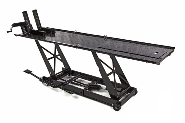 HBM 450 kg Motorheftafel Hydraulisch Met Luxe voorwielklem - Zwart - Afbeelding 6