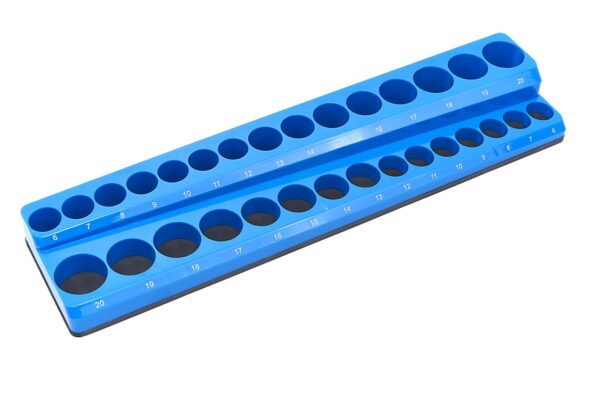 HBM magnetische accessoirehouder voor 30 stuks 3/8 inch metrisch, blauw