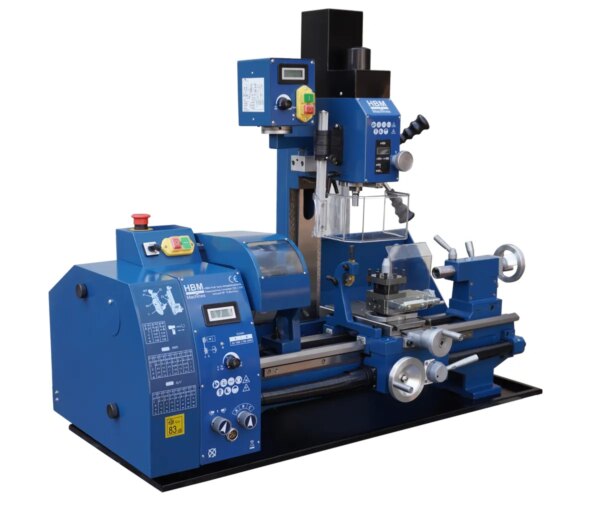 HBM vario metaaldraaibank, freesmachine compleet 250 x 550 inclusief BF 16 boorkop - Afbeelding 3