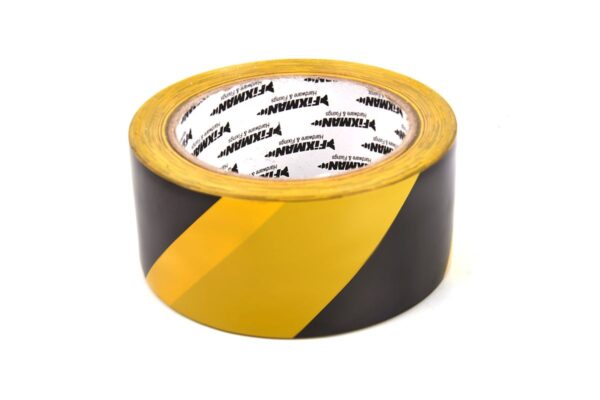Silverline 50 mm x 33 meter Zwart Geel Veiligheidstape