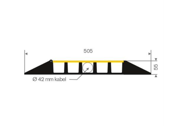 HBM 80 cm kabelbrug/kabelgoot met klep en 5 kanalen - Afbeelding 3