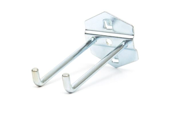 HBM dubbele haak voor gereedschapswand - 100 x 6 mm