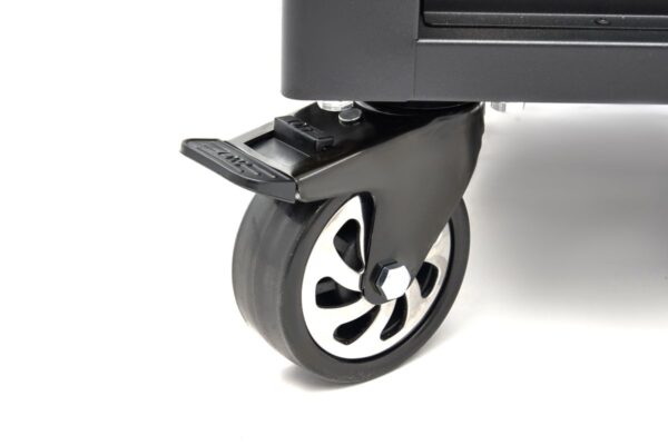 HBM verrijdbare gereedschapswagen, werkbank 114 cm met houten werkblad, zwart/grijs - Afbeelding 14