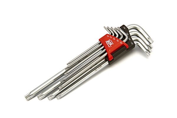 AOK 9 Delige Professionele Torx Korte Inbussleutel Set