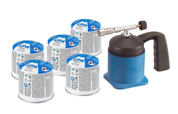CFH Soldeerbrander LM 1000, Inclusief 5 Gasbusjes