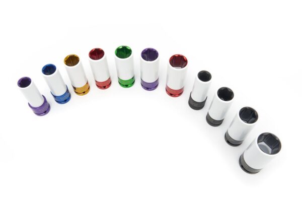 HBM 11 Delige Professsionele 1/2" Lange Krachtdoppenset met Beschermkappen - Image 5