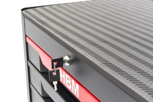 HBM gereedschapswagen 7 laden, 68 cm , zwart - Afbeelding 8