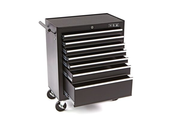 HBM Gereedschapswagen met 7 Laden - 62 cm - zwart - Afbeelding 2