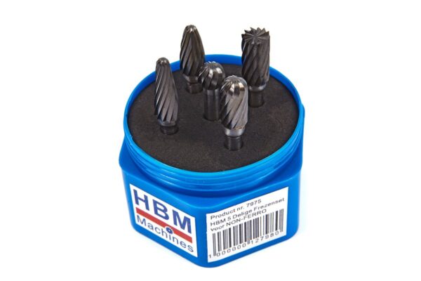 HBM 5 Delige Volhardmetalen Frezenset voor NON-FERRO