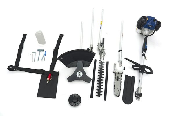 HBM 4 in 1 Bosmaaier / grastrimmer / heggenschaar / kettingzaag / boomzaag - 42,7 cc - Afbeelding 2