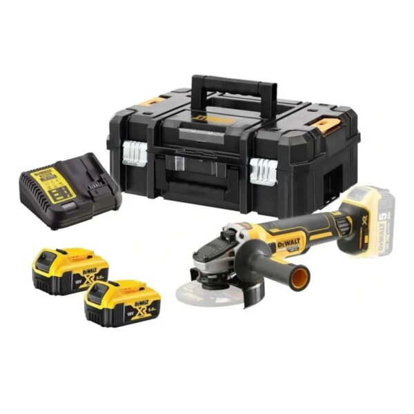 DeWalt accu haakse slijper 125 mm, 18 Volt 5,0 Ah DCG405P3-QW