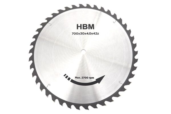 HBM 700 mm - 42-T Zaagblad voor HBM Professionele Wipzaag / Brandhoutzaag 5.5 PK - 400 Volt