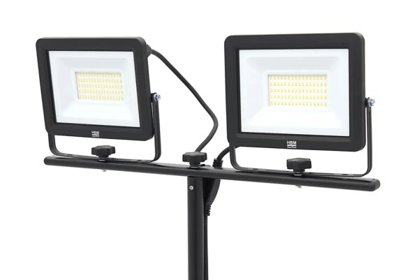 HBM dubbele LED bouwlamp 2 x 50W 2 x 4.700 lumen met statief 5000K - Afbeelding 2