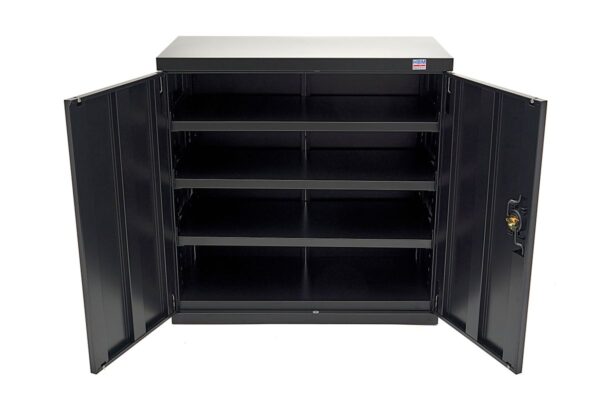 HBM Gereedschapskast 90 x 45 x 90 cm. met 3 Planken zwart - Afbeelding 6