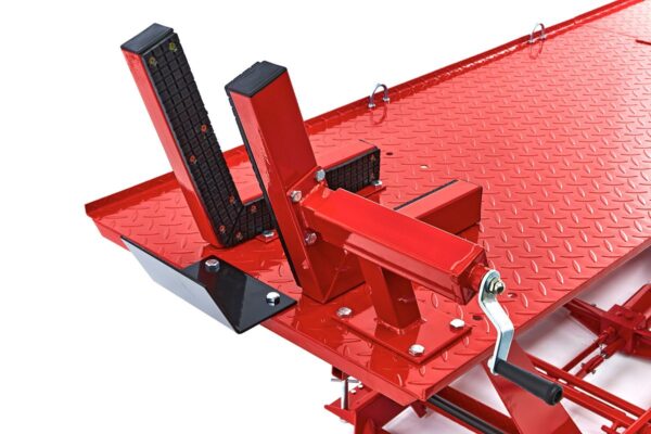HBM 450 kg Motorheftafel Hydraulisch Met Luxe voorwielklem - Rood - Afbeelding 6