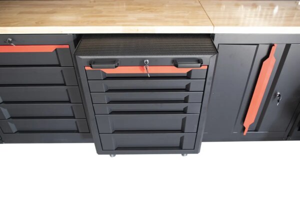 HBM expert modulair werkplaatssysteem, 17-delig, zwart rood - Afbeelding 12