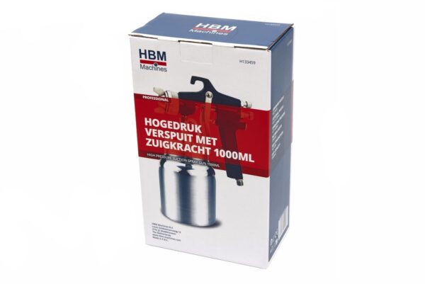HBM hogedruk verfspuit met zuigkracht 1000 ml - Afbeelding 10
