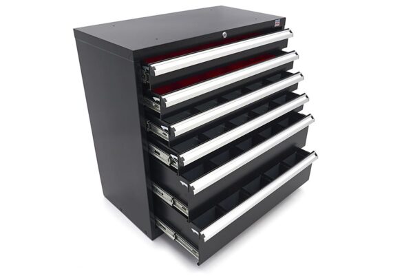 HBM 6 Laden Profi Gereedschapskast 90 x 45 x 90 cm zwart - Afbeelding 7