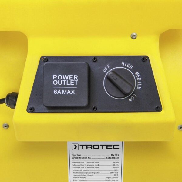Trotec ventilator radial TFV 30 S - Afbeelding 3