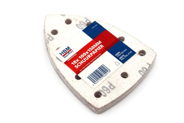 HBM Delta schuurpapier 100x150 mm K60, K80, K120 18 stuks - Afbeelding 4