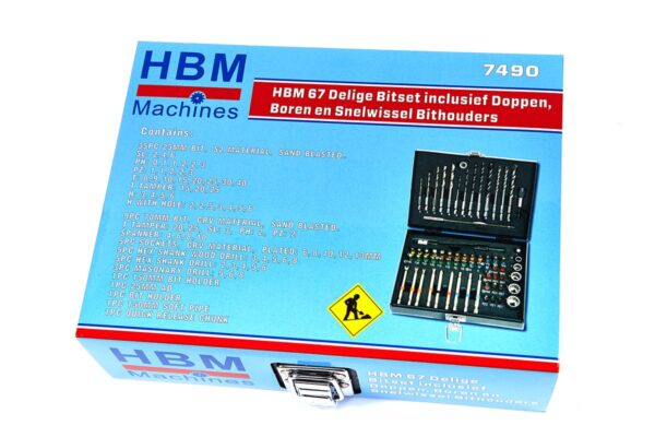 HBM 67 Delige Bitset inclusief Doppen , Boren en Snelwissel Bithouders - Image 7
