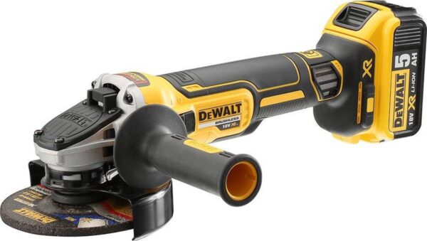 DeWalt accu haakse slijper 125 mm, 18 Volt 5,0 Ah DCG405P3-QW - Afbeelding 4