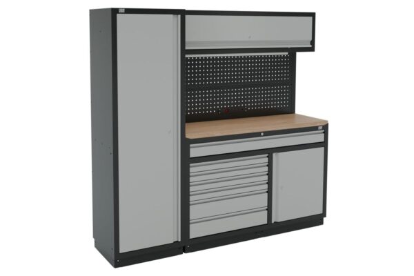 HBM modulair werkplaatssysteem 6-delig, zwart, grijs - Afbeelding 3