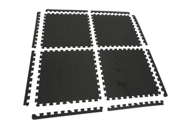 HBM EVA vloertegel set voor vloerbescherming 4-delig, zwart - Afbeelding 6