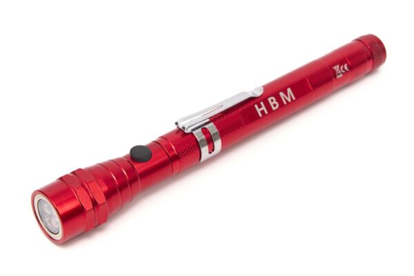 HBM Telescopische Led Zaklamp Met Magneet Pick Up Rood - Afbeelding 2