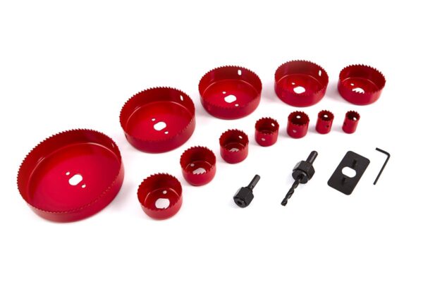 HBM 16-delige gatzagenset – 19-127mm diameter, geschikt voor hout, gips en pleisterwerk - Afbeelding 2