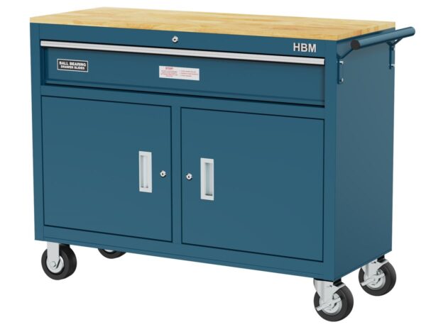 HBM 117 cm Verrijdbare Gereedschapswagen / Werkbank Blauw