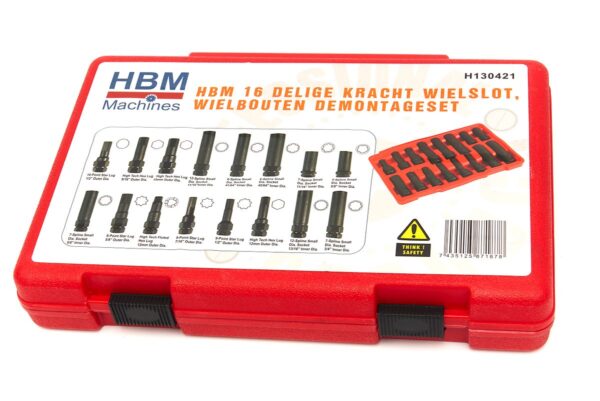 HBM kracht wielslot, wielbouten demontageset 16-delig - Bild 6