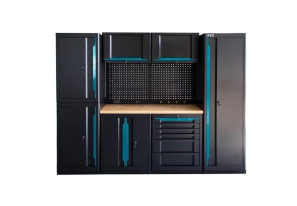 HBM expert modulair werkplaatssysteem, 10-delig, zwart blauw