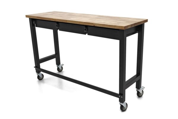 HBM Professionele 152 Cm. Verrijdbare Werkbank Met 3 Laden en Massief Houten Werkblad - Image 3