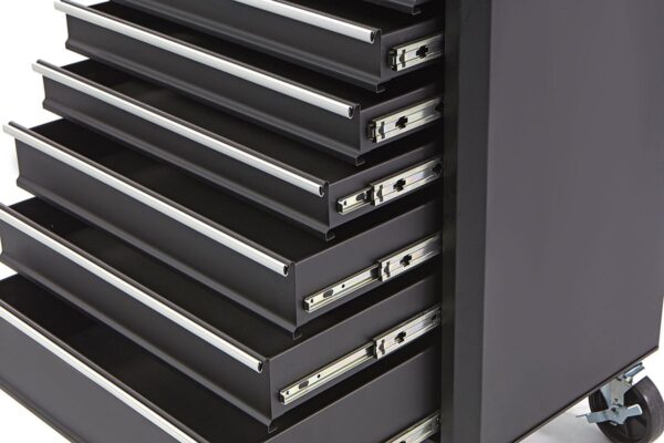 HBM Gereedschapswagen met 7 laden - 66 cm - zwart - Afbeelding 5