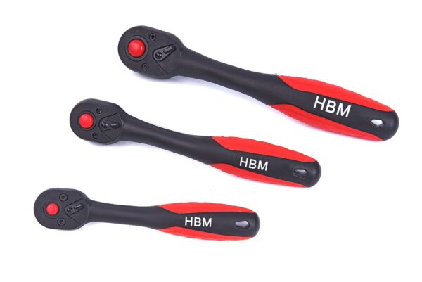 HBM professionele premium ratels 72 tands rood zwart