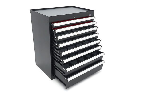 HBM 8 Laden Profi Gereedschapskast 88 x 58 x 100 cm zwart - Afbeelding 5