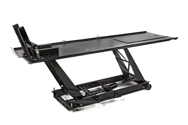 HBM 450 kg Motorheftafel Hydraulisch Met Luxe voorwielklem - Zwart - Afbeelding 2