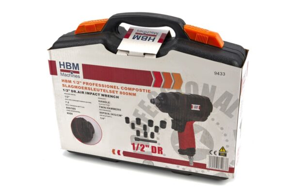 HBM 1/2 inch Professionel Composiet Slagmoersleutelset 800NM - Afbeelding 9