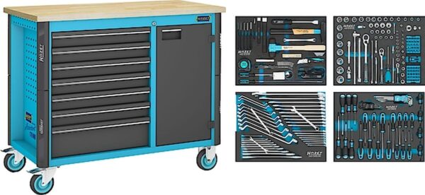 Hazet gevulde gereedschapswagen 115 cm, 230-delig, zwart blauw